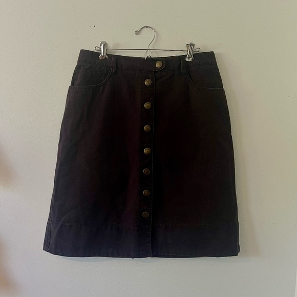 Purple Tommy Hilfiger denim skirt with metallic buttons - Picture 1 of 4